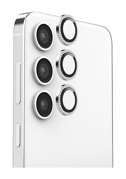 Samsung Galaxy S25+ Plus Uyumlu Kristal Taşlı Kamera Lens Koruyucu