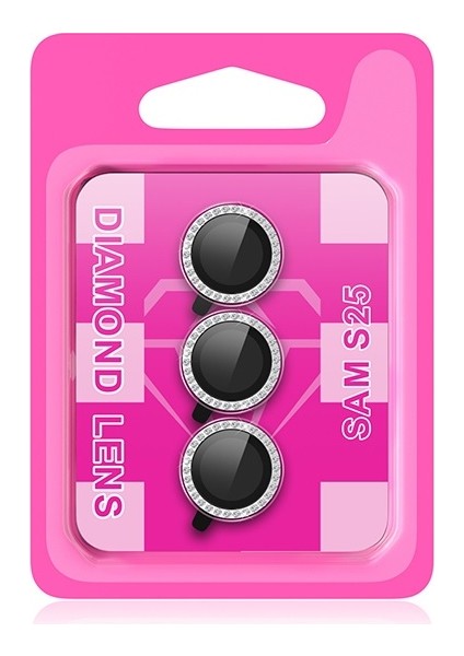 Samsung Galaxy S25 Uyumlu Kristal Taşlı Kamera Lens Koruyucu fiyatları