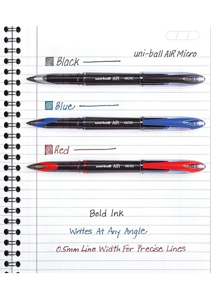 Siyah Pilot Kalem 5 Adet Uniball Air Mikro 0.5 mm Roller Pilot Kalem UBA-188-M Roller Uçlu Likit Mürekkep Jel Kalem modelleri