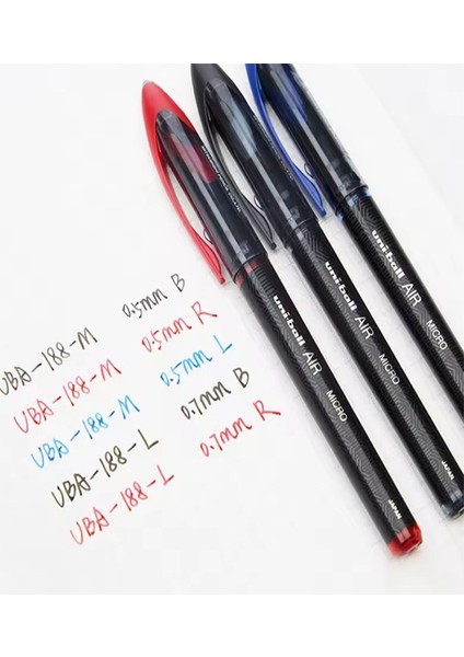 Siyah Pilot Kalem 5 Adet Uniball Air Mikro 0.5 mm Roller Pilot Kalem UBA-188-M Roller Uçlu Likit Mürekkep Jel Kalem fırsatları
