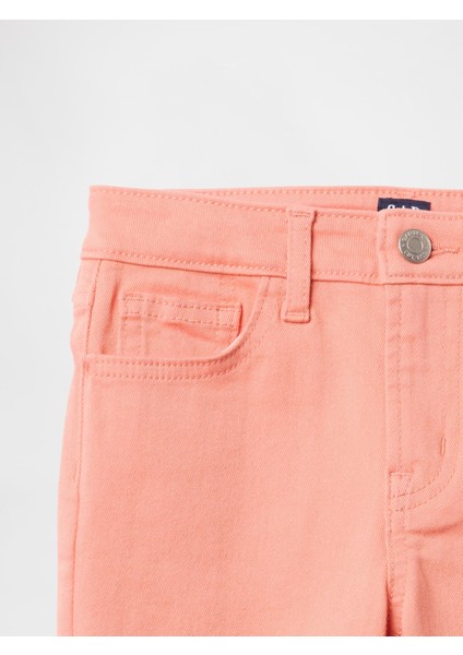 Kız Çocuk Turuncu Flare Jean Pantolon