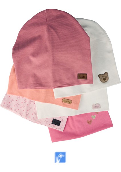 Cotton Çift Kat Kız Bebek Penye Bere ( 0-18 Ay ) modelleri