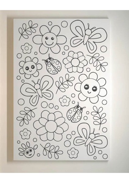 6 Adet 25 x 35 cm Uv Baskılı Tuval Boyama Seti Boyasız Fırçasız Set-1