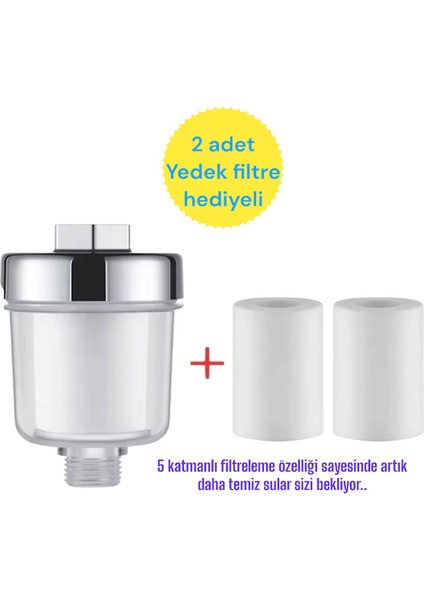 2 Adet Yedek Filtreli Su Arıtma Filtresi