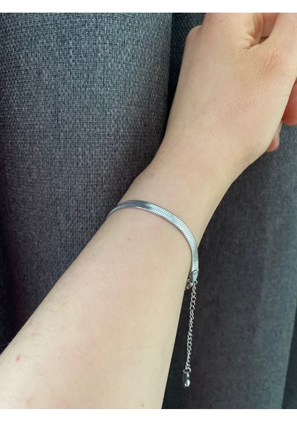 Lucky B&e İtalyan Zincir Sade Bileklik Silver fırsatları