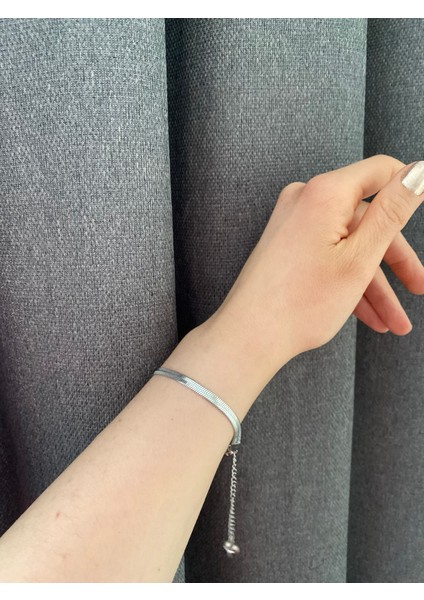 Lucky B&e İtalyan Zincir Sade Bileklik Silver indirimleri