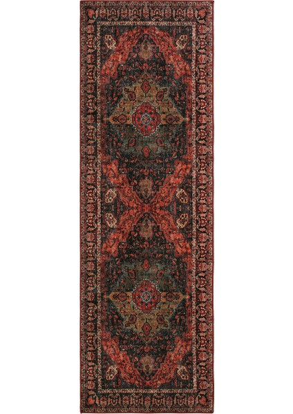 Private Bordo Etnik Desenli Şönil Halı Yıkanabilir Eskitme Vintage Göbekli Salon Halısı fırsatları