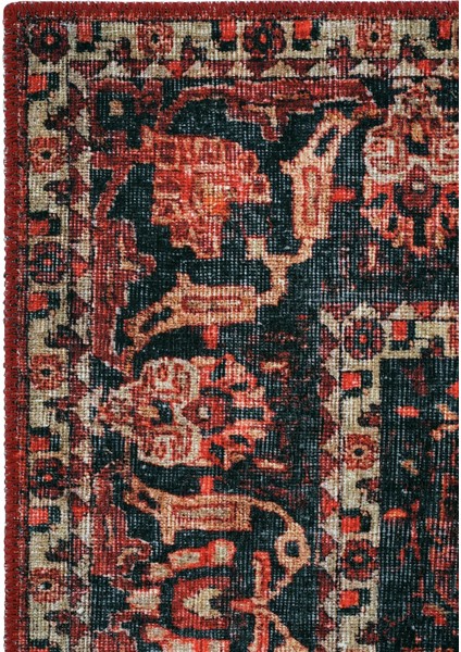 Private Bordo Etnik Desenli Şönil Halı Yıkanabilir Eskitme Vintage Göbekli Salon Halısı indirimleri