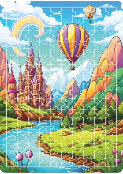 140 Parça Ahşap Puzzle Tablo. 25 x 35 cm Ölçülerinde. Askı Aparatı Ile. Kaliteli Uv Baskı Model-3