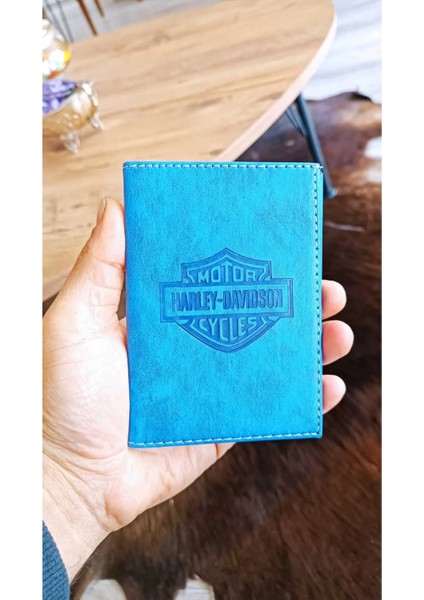 Harley Davidson Deri Dikişli Araç Ruhsat Kılıfı Kabı Oto Ruhsatlık Araba Ruhsat Koruyucu..