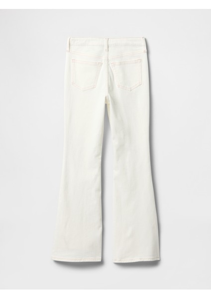 Kız Çocuk New Off Whıte Flare Jean Pantolon