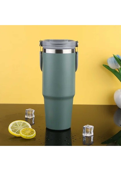 Vakumlu Termos, Paslanmaz Çelik 30 OZ/887 Ml, Yeşil fırsatları