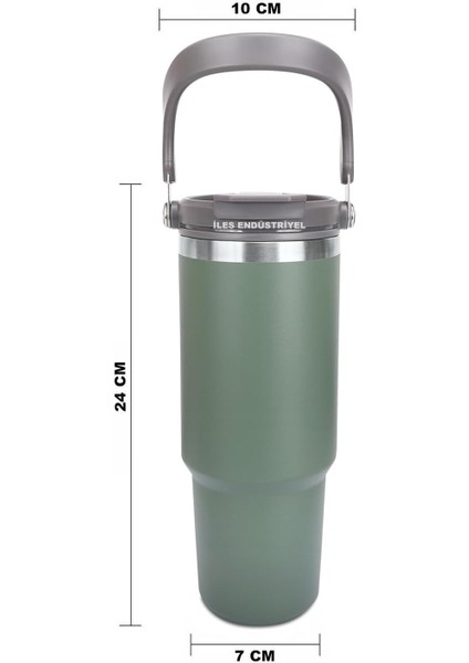 Vakumlu Termos, Paslanmaz Çelik 30 OZ/887 Ml, Yeşil indirimleri
