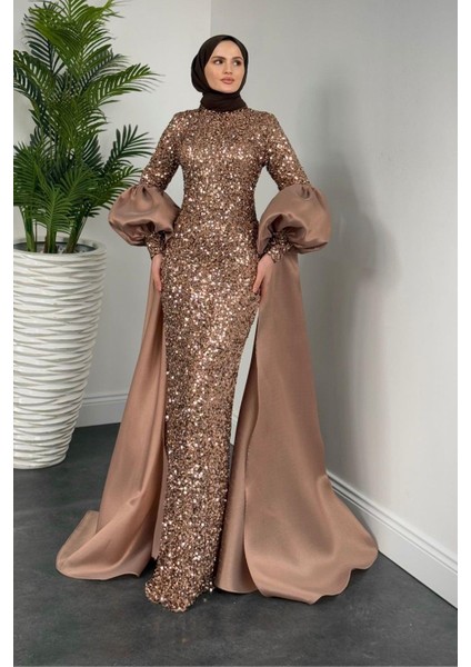 Jamie Kolları Seyyar Pelerinli Balon Kol Abiye Bakır fiyatları