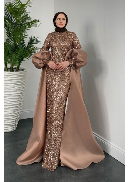 Jamie Kolları Seyyar Pelerinli Balon Kol Abiye Bakır fırsatları