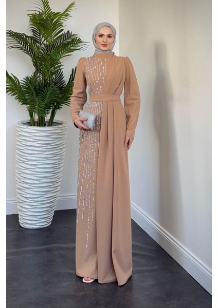 Juliet Yandan Taşlı Abiye Yavru Ağzı