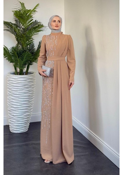 Juliet Yandan Taşlı Abiye Yavru Ağzı fiyatları