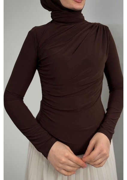 Normany Bluz Kahverengi modelleri