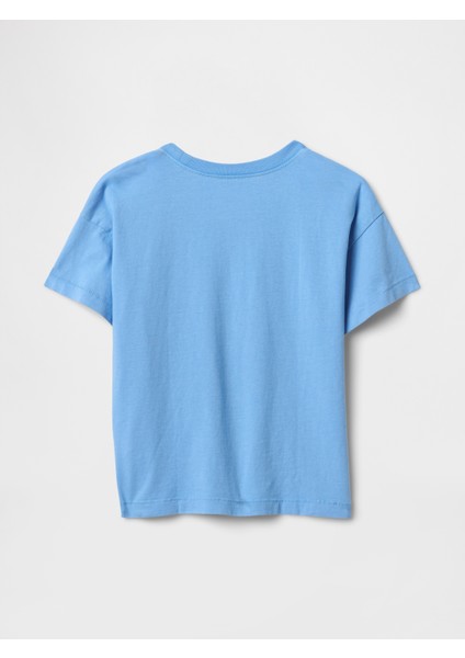 Erkek Bebek Mavi Cepli T-Shirt modelleri