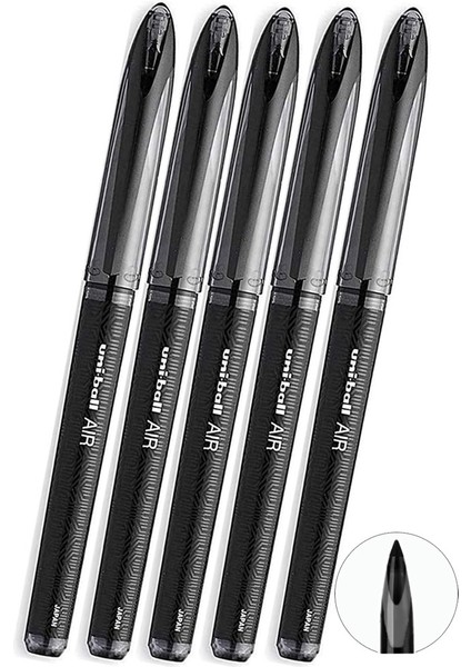 Siyah Pilot Kalem 10 Adet Uniball Air Mikro 0.5 mm Roller Pilot Kalem UBA-188-M Roller Uçlu Likit Mürekkep Jel Kalem