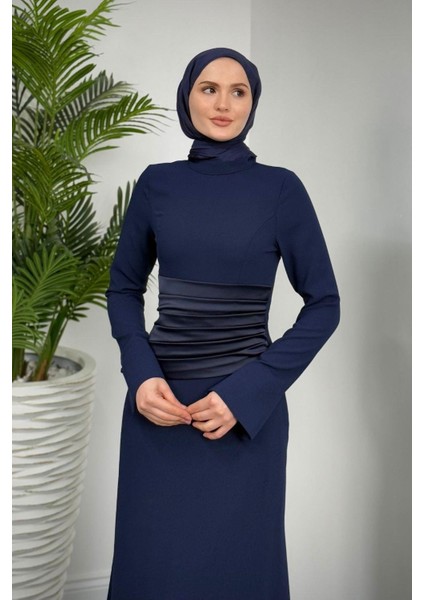 Fiore Beli Drapeli Balık Abiye Lacivert modelleri