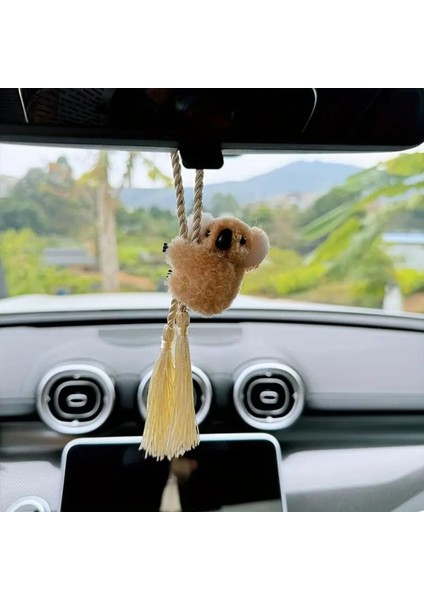 1 Adet Kahverengi Sevimli Koala Araç Süs Saç Tokası Araba Kadın Laptop Aksesuar Sevimli Hayvan