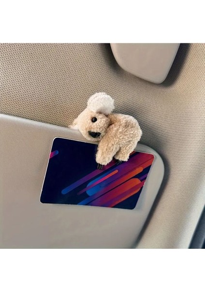 1 Adet Kahverengi Sevimli Koala Araç Süs Saç Tokası Araba Kadın Laptop Aksesuar Sevimli Hayvan modelleri