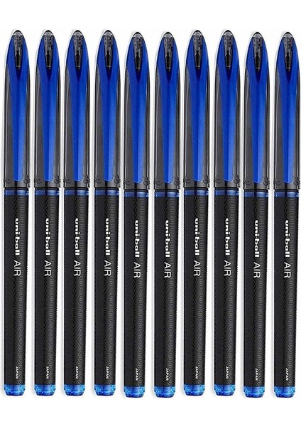 Mavi Pilot Kalem 10 Adet Uniball Air Mikro 0.5 mm Roller Pilot Kalem UBA-188-M Roller Uçlu Likit Mürekkep Jel Kalem