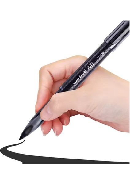 Kırmızı Pilot Kalem 10 Adet Uniball Air Mikro 0.5 mm Roller Pilot Kalem UBA-188-M Roller Uçlu Likit Mürekkep Jel Kalem