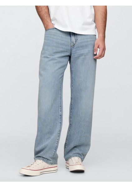 Erkek Mavi Supersoft Relaxed Fit Jean Pantolon indirimleri