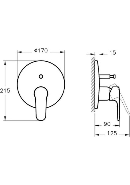 Vitra Root A4272736 Round Ankastre Banyo Bataryası, Sıva Üstü Grubu, Mat Siyah fiyatları