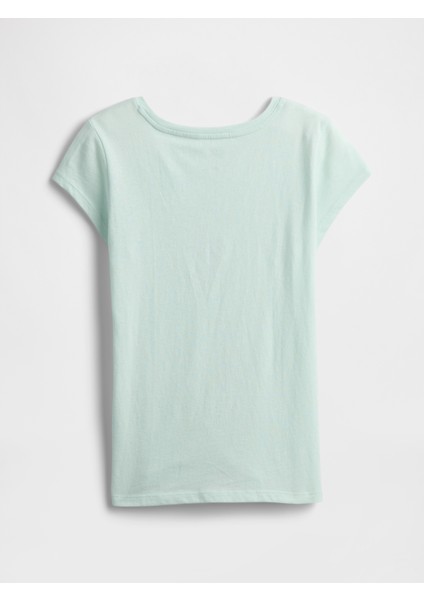 Kız Çocuk Yeşil Grafikli T-Shirt modelleri