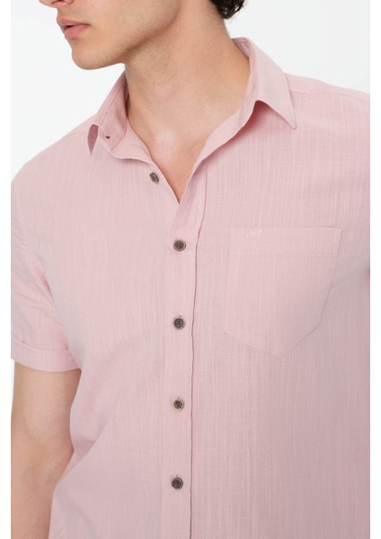 Regular Fit Pembe Erkek Gömlek LF2024492 fiyatları