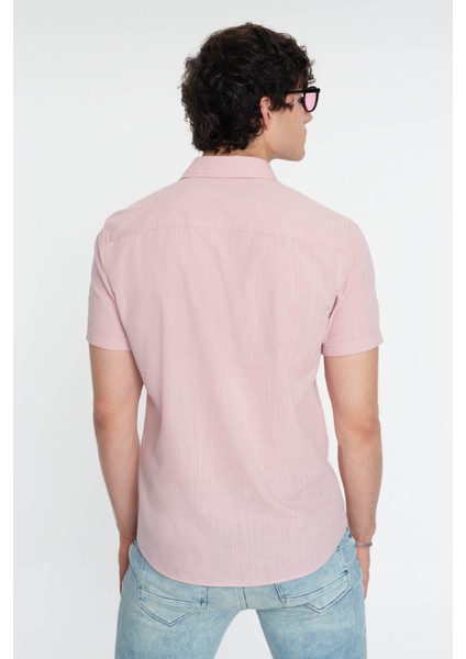 Regular Fit Pembe Erkek Gömlek LF2024492 fırsatları