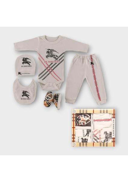 Baby Marka Borberi Desen Beşli Set Unisex 0-6 Ay fiyatları