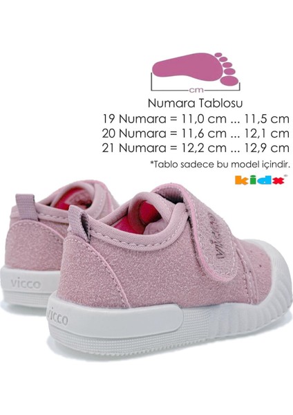 Anka 2 Ortopedik Kız Bebek Ilkadım Ayakkabı Pudra Pembe