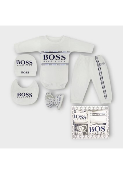 Baby Marka Bossa Desen Beşli Set 0-6 Ay