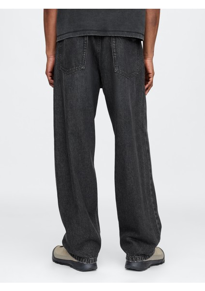 Erkek Lacivert Ultrasoft Baggy Jean Pantolon