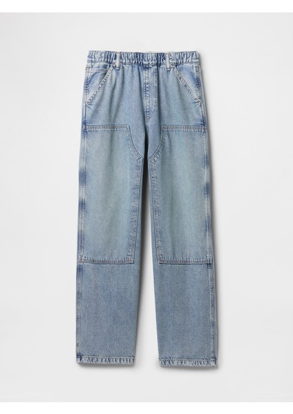 Erkek Mavi Ultrasoft Baggy Jean Pantolon