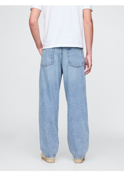 Erkek Mavi Ultrasoft Baggy Jean Pantolon