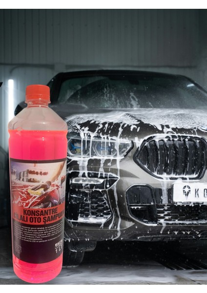 Araba Konsantre Cilalı Oto Şampuanı 1 Litre Yoğun Köpük yapıcı
