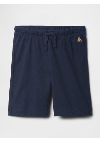 Erkek Bebek Lacivert Brannan Bear Işlemeli Pull-On Şort