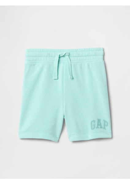 Erkek Bebek Mavi Logo Şort Regular Kalıp Baskılı Tasarım Konforlu Kullanım