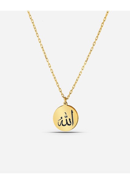 Allah Yazılı Gümüş Kolye