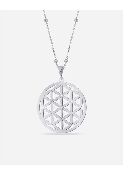 Gümüş Yaşam Çiçeği Kolyesi