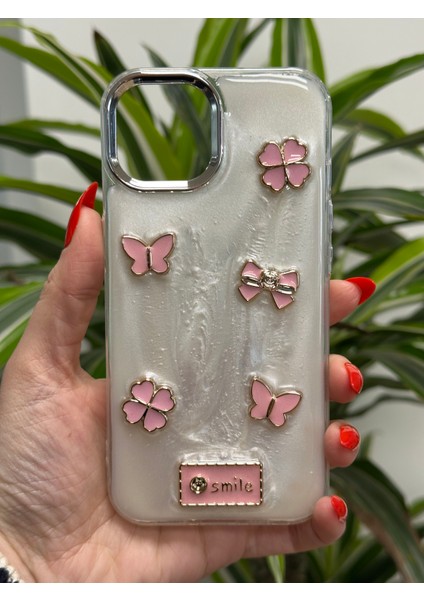 iPhone 15 Sedefli Pembe Detaylı Telefon Kılıfı fiyatları