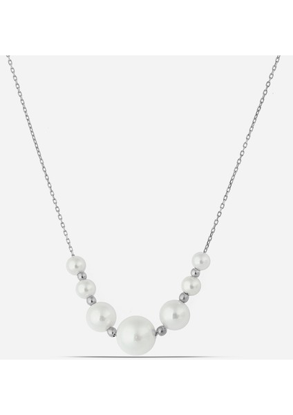 Gümüş Süzme İnci Kolye