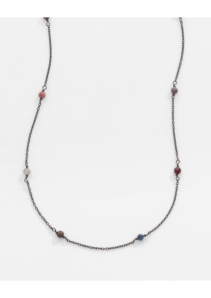 2,5 Karat Multicolor Safir Taşlı Gümüş Serenity Kolye