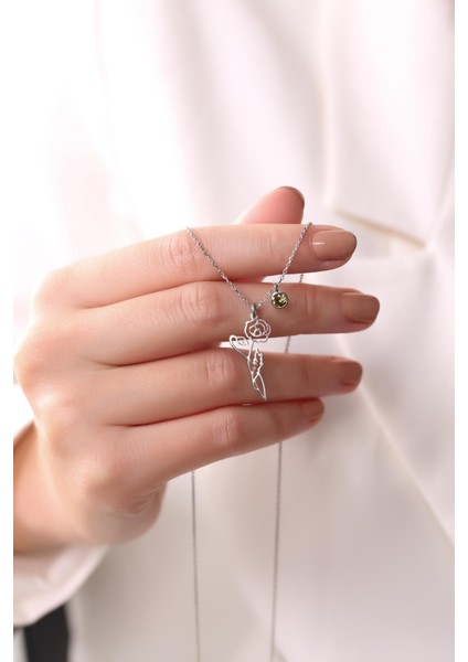 Gümüş Ağustos Ayı Doğum Çiçeği Gelincik Kolyesi fiyatları