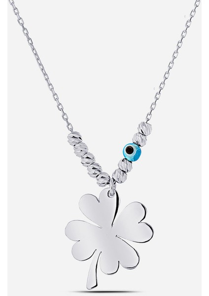 Gümüş Yonca Kolye